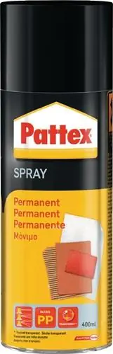 Sprühkleber Powerspray permanent transp./leicht beige 400 ml Spraydose PATTEX Kostenloser Versand