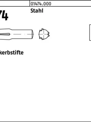 Steckkerbstift DIN 1474 5x 40 Stahl 100 Stück Nur Heute