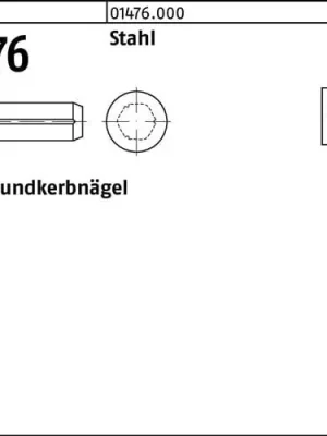 Preiswert Halbrundkerbnagel DIN 1476 5x 10 Stahl 1000 Stück