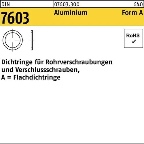 Beliebt Flachdichtring DIN 7603 22x27x1,5 Aluminium 100 Stück
