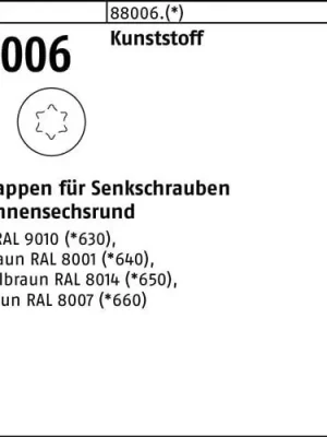 Sofort Bestellen Zierkappe R 88006 f.ISR 30x16,5/6 Ku. dunkelbraun 1000 Stück