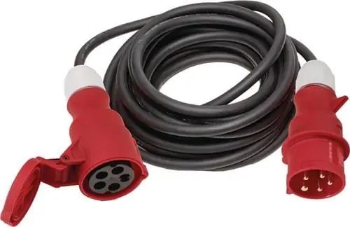 Begrenztes Angebot CEE-Verlängerung 63 A 400 V 25m H07RN-F 5x16mm² schwarz IP44