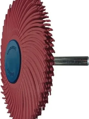 Preisreduziert Radialbürstenscheibe Sunburst D.76mm K.220 Rot 10000min-¹ TYROLIT