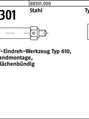 Eindrehwerkzeug R 88301 Typ 610 M6 Stahl 1 Stück ENSAT Bestseller