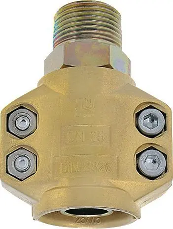 Dampfschlaucharmatur STA verz.u.gelb passiviert Schl.-Gr.19mm AG 3/4 Zoll TEGUMA Preisreduziert