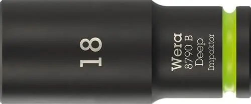 Steckschlüsseleinsatz 8790 B Impaktor Deep 3/8 Zoll 18mm L.63mm WERA Aktuell