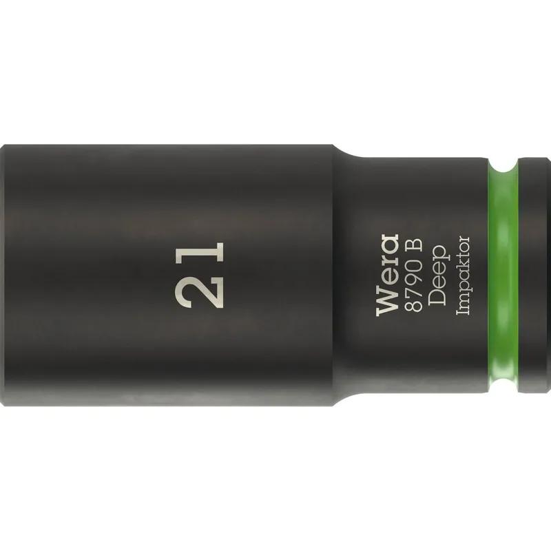 Steckschlüsseleinsatz 8790 B Impaktor Deep 3/8 Zoll 21mm L.63mm WERA Bestseller