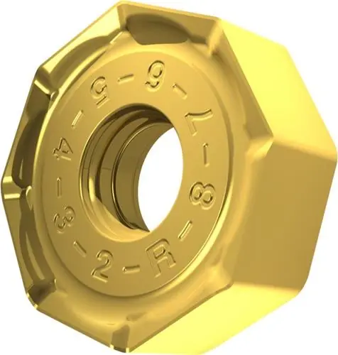 Highlight Fräswendeschneidplatte ISO ONMX 060508SR-R:M8330 D.5,7mm PVD beschichtet Gold