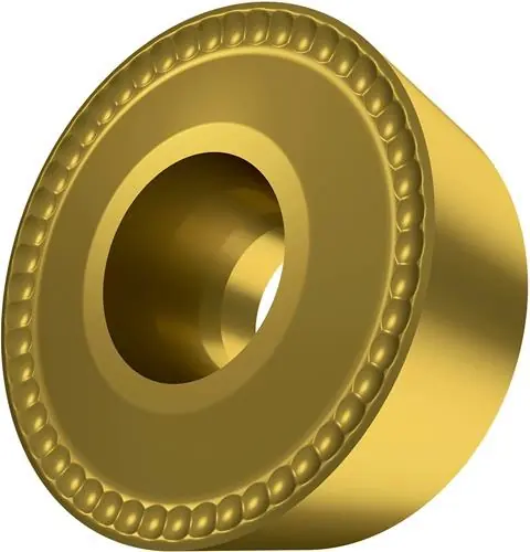 Drehwendeschneidplatte ISO RCMX 2507MOS-37:6630 D.7,2mm MT-CVD beschichtet Gold Geprüft