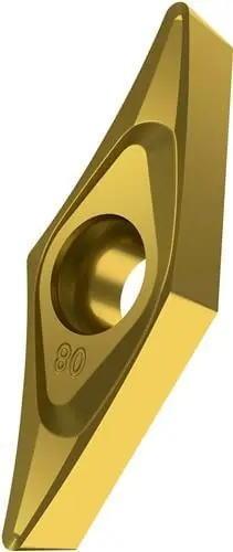 Drehwendeschneidplatte ISO VCGT 160408E-SF3:T8315 D.4,4mm PVD beschichtet Gold Kostenloser Rückversand