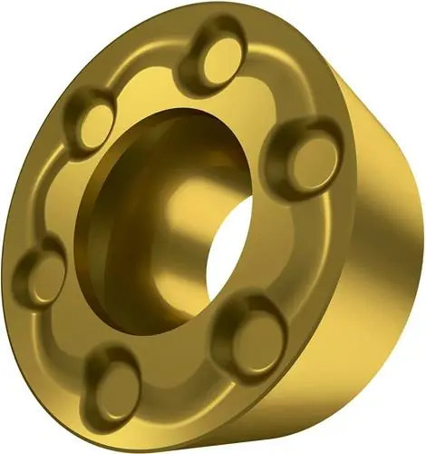 Fräswendeschneidplatte ISO RPEX 1204MOSN-12:M8340 D.4,4mm PVD beschichtet Gold Kostenloser Versand