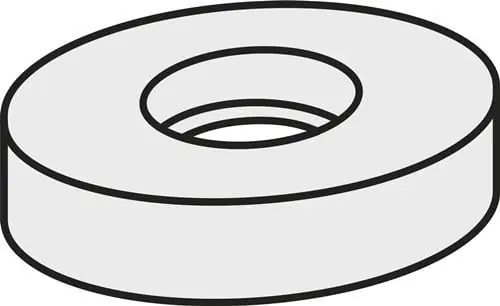 Markenware Wendeplatten-Unterlegscheibe ISO SRN 100300:GJ11 Brutto-G.2,45g Farbe Silber