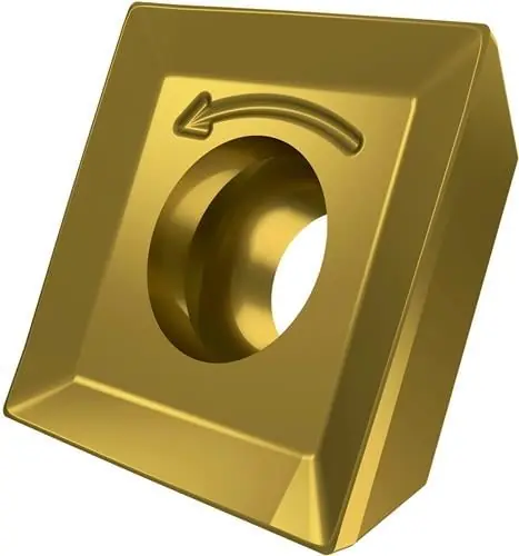 Fräswendeschneidplatte ISO SOMT 09T304-P:M8340 D.3,5mm PVD beschichtet Gold Geprüft