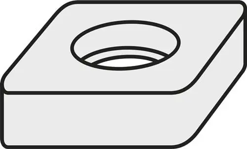 Zertifiziert Wendeplatten-Unterlegscheibe ISO SNU 150312:GJ11 Brutto-G.8,01g Farbe Silber