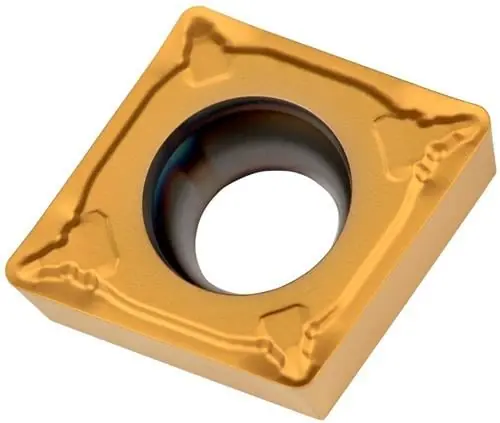 Solange Der Vorrat Reicht Drehwendeschneidplatte ISO CCMT 09T308E-UR:TT310 D.4,4mm PVD beschichtet Gold