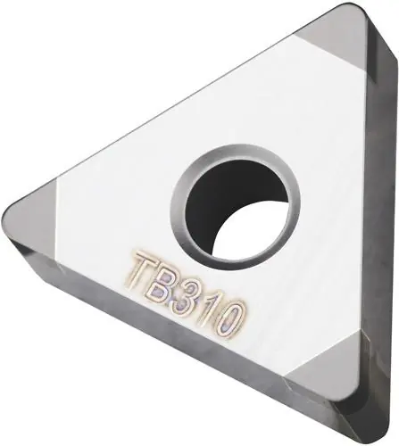 Kostenloser Versand Drehwendeschneidplatte ISO TNGA 160408S01020C:TB310 D. 3,81mm Silber-Schwarz