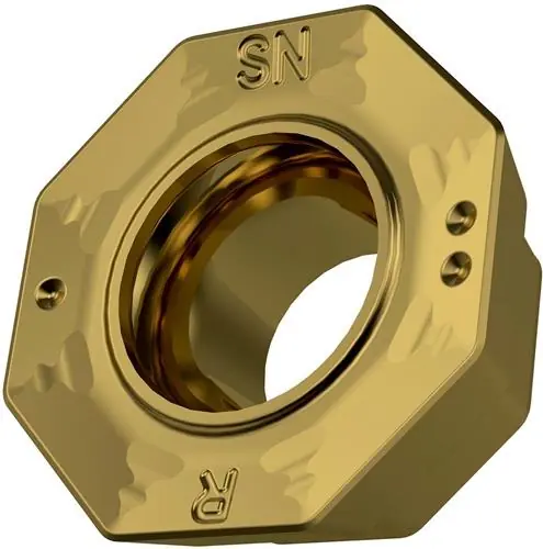 Sofort Bestellen Fräswendeschneidplatte ISO ODMT 050508SN-R:M8330 D.5,5mm PVD beschichtet Gold