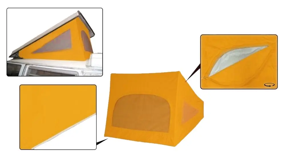 Zelt Westfalia Hubdach / Klappdach, passend für Modelle von 08/67-07/73, maisgelb Preis Gesenkt