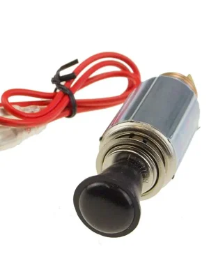 Abverkauf Zigarettenanzünder mit Knopf, schwarz 6 u. 12 Volt