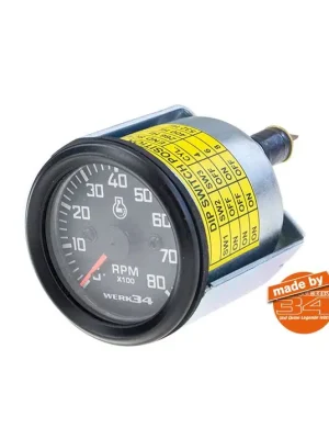 Zusatzinstrument, Drehzahlmesser, 8000U/min, Ø52mm Expressversand