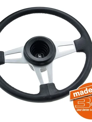 "Spucknapf" Lenkrad 380 mm , komplett, schwarz, für Golf I GTI Highlight