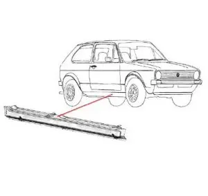 Top-Seller Außenschweller, rechts, passend für Golf I 4-türig