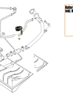 Halter für Schwerkraftventil - Tankentlüftung inkl. Haltegummi Beliebt