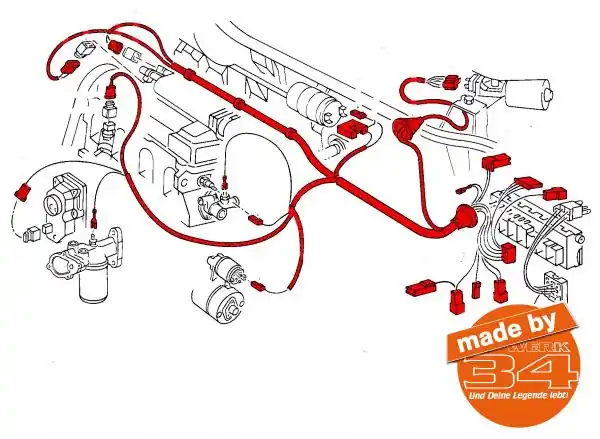 Neu Im Sortiment Motor-Kabelbaum, passend für Golf I 1.6 GTI Baujahr 08/78-07/79